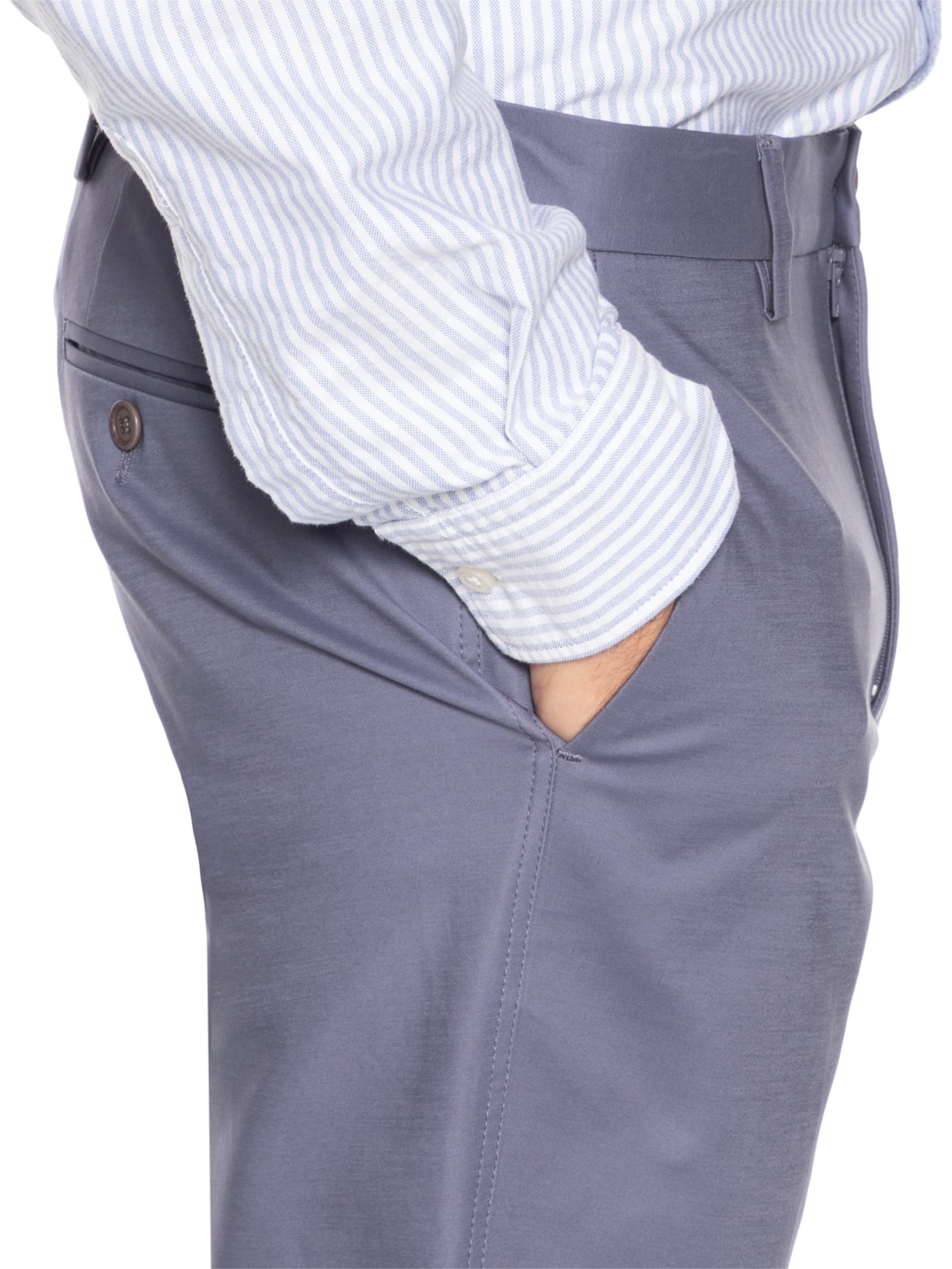 Calça Masculina Social Live Lisa Azul Ricardo Almeida