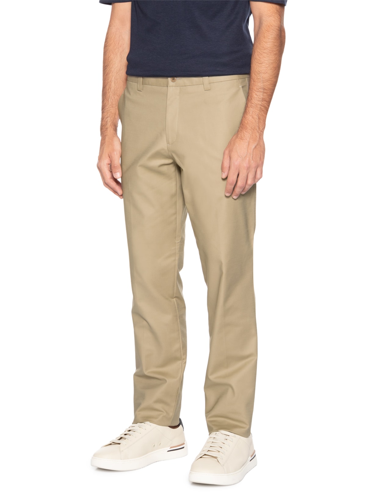 Calça Masculina Social Live Lisa Bege Ricardo Almeida