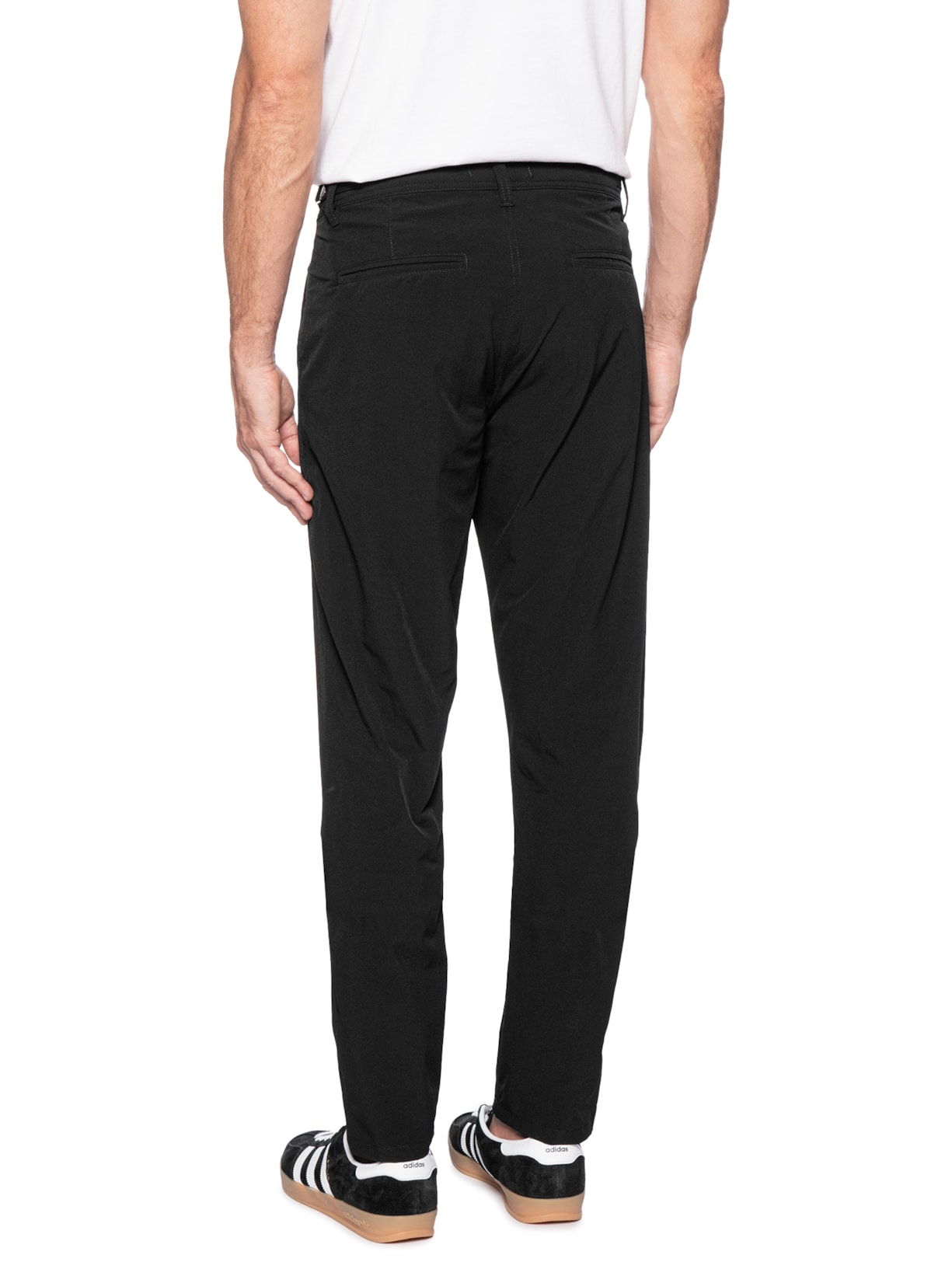 Calça Masculina Social Tech Fivela Lateral Preto Sergio K