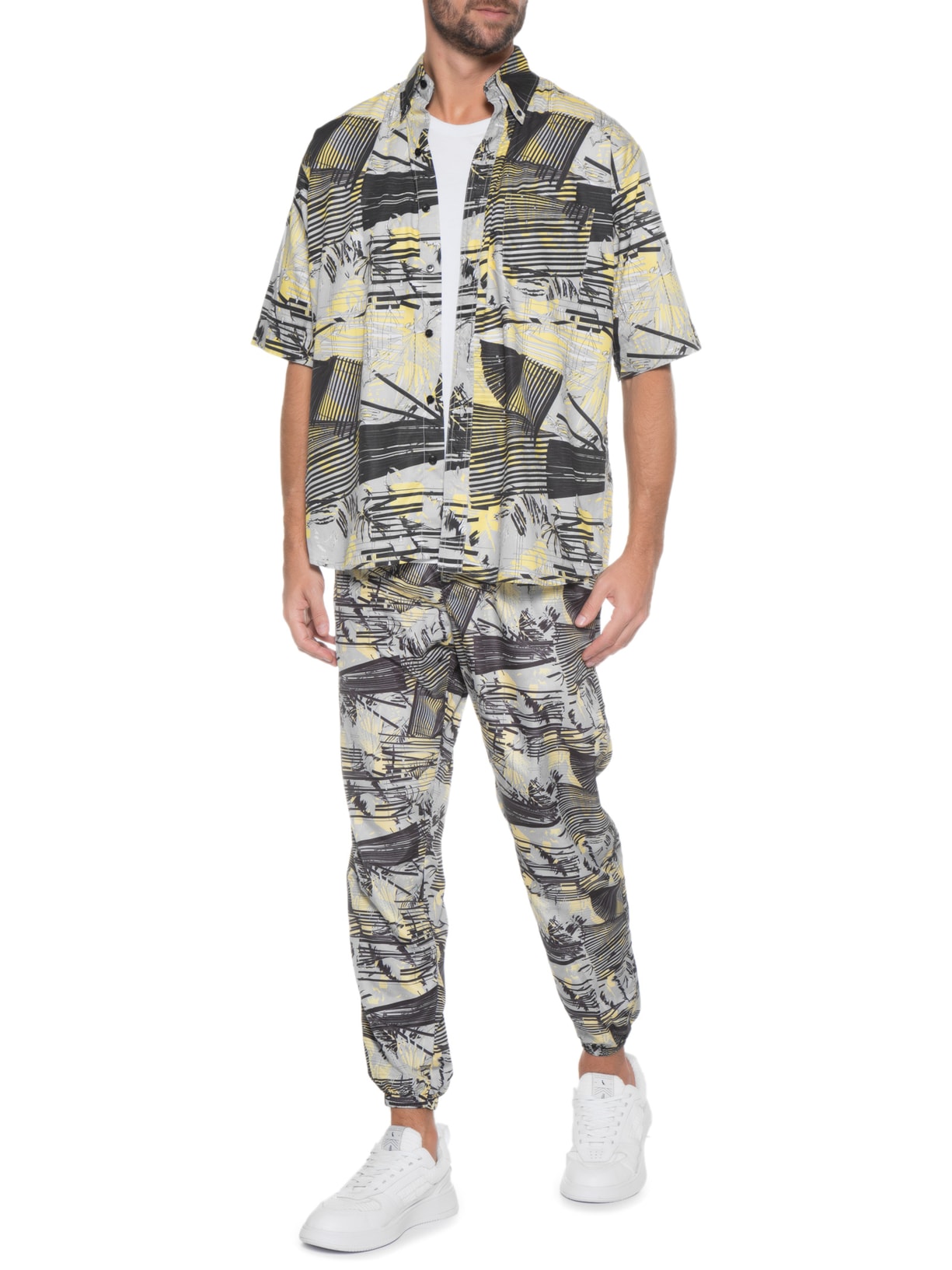 Calça Masculina Sport Nylon Cinza Torinno