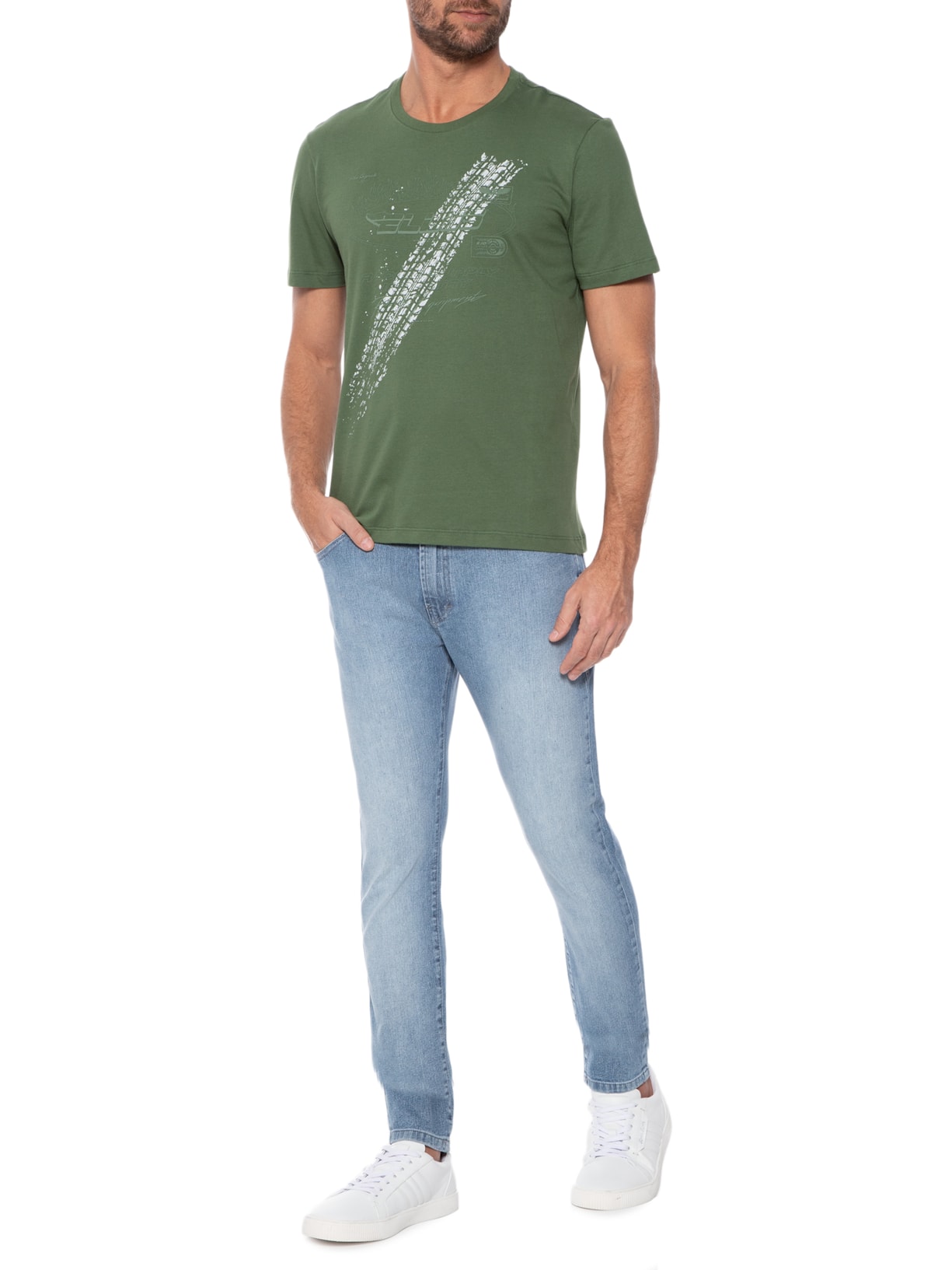 Calça Masculina Sprouting Ly Skinny Five Pockets Azul Ellus