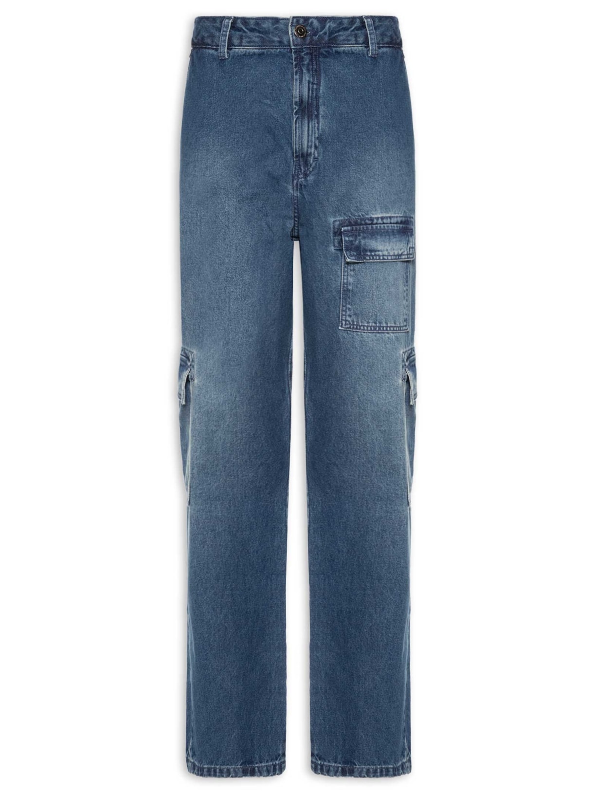 Calça Masculina Straight Cargo San Andres - Azul