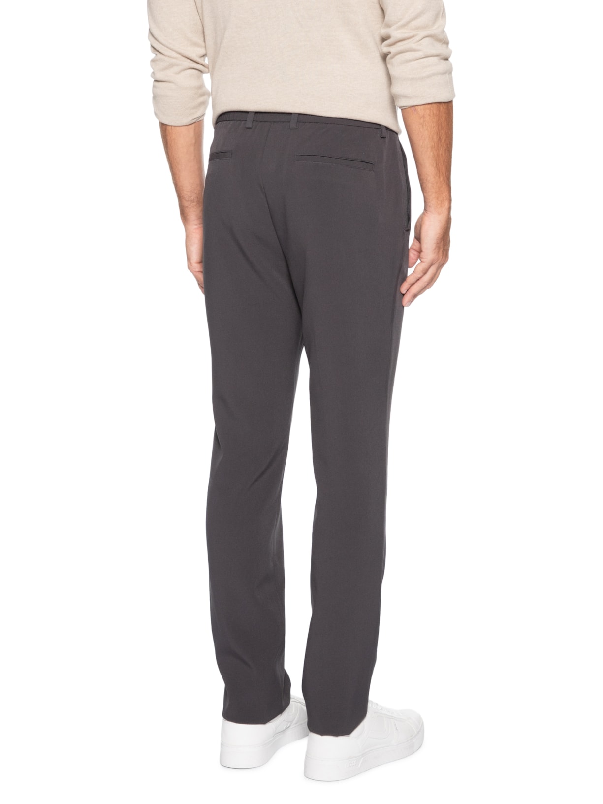 Calça Masculina Stretch Social Reta Cinza '2 Essential