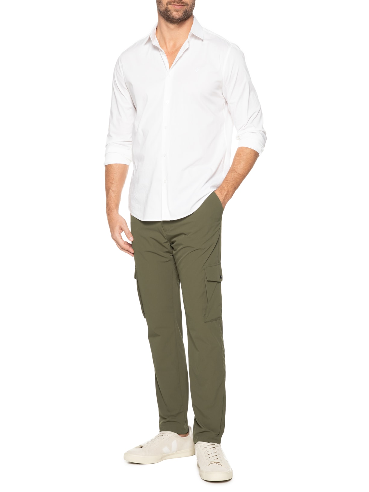 Calça Masculina Tech Alta Performance Cargo Verde '2 Essential