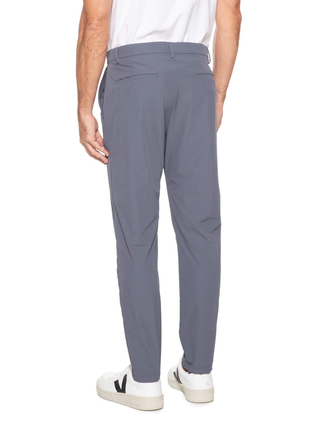 Calça Masculina Tech Alta Performance Slim Cinza  '2 Essential