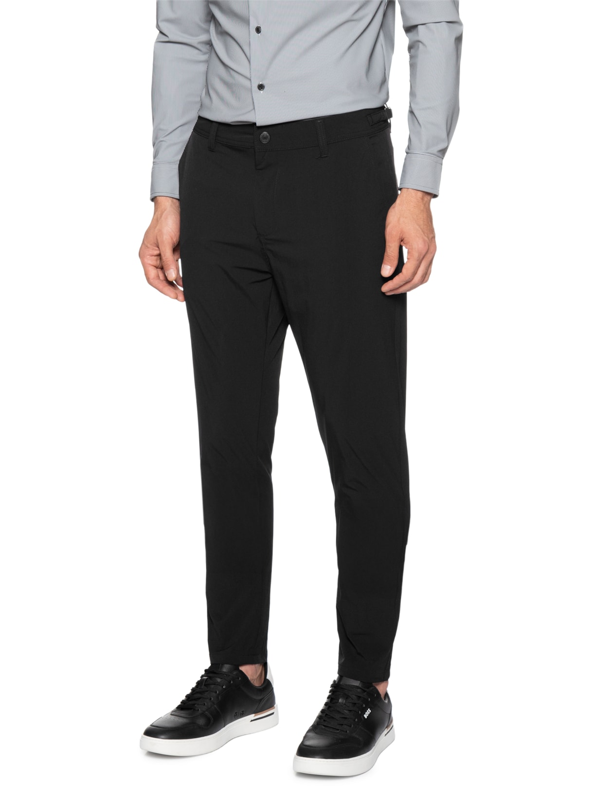 Calça Masculina Tech Fivela Lateral Preto Sergio K