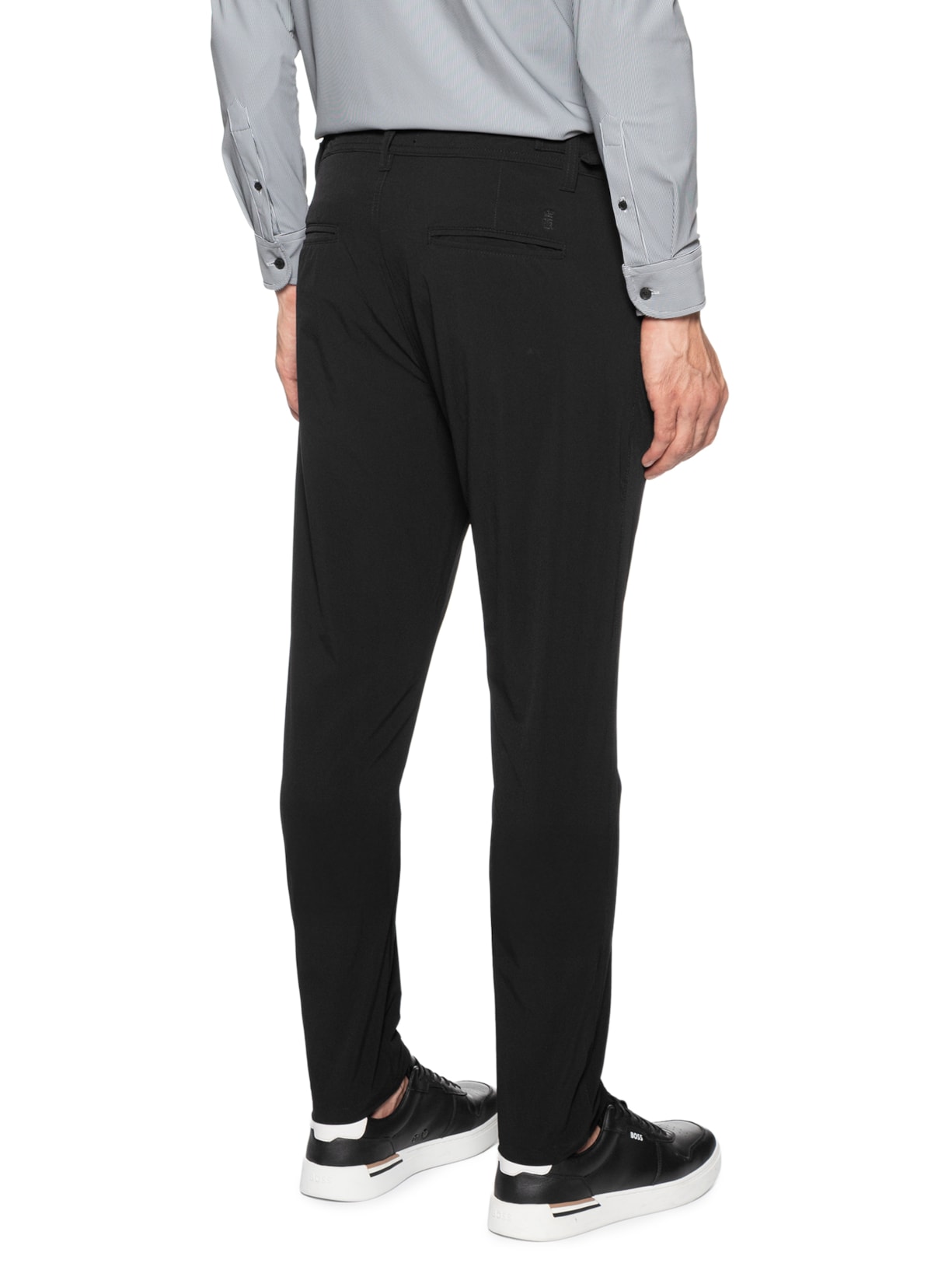 Calça Masculina Tech Fivela Lateral Preto Sergio K