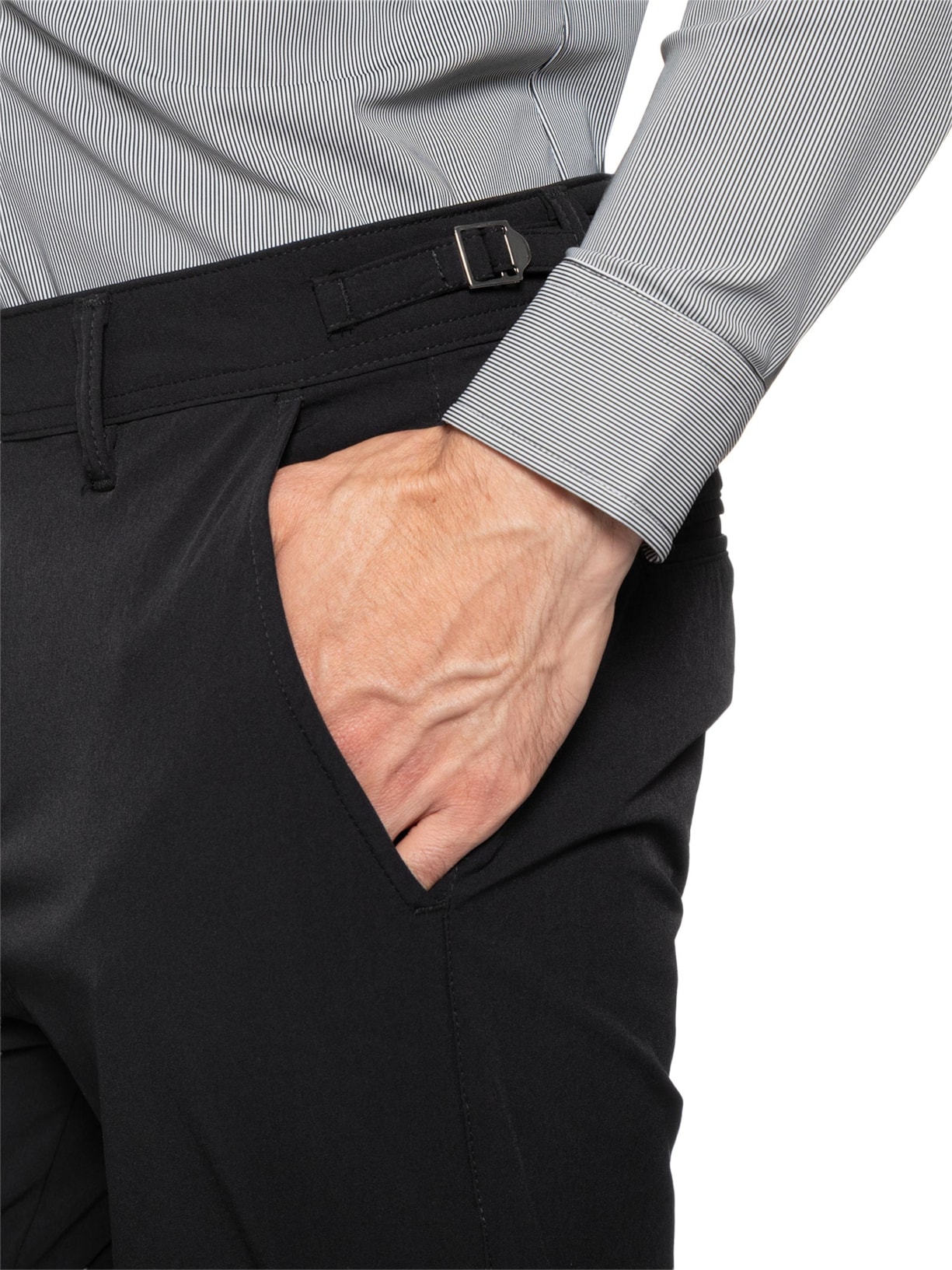 Calça Masculina Tech Fivela Lateral Preto Sergio K