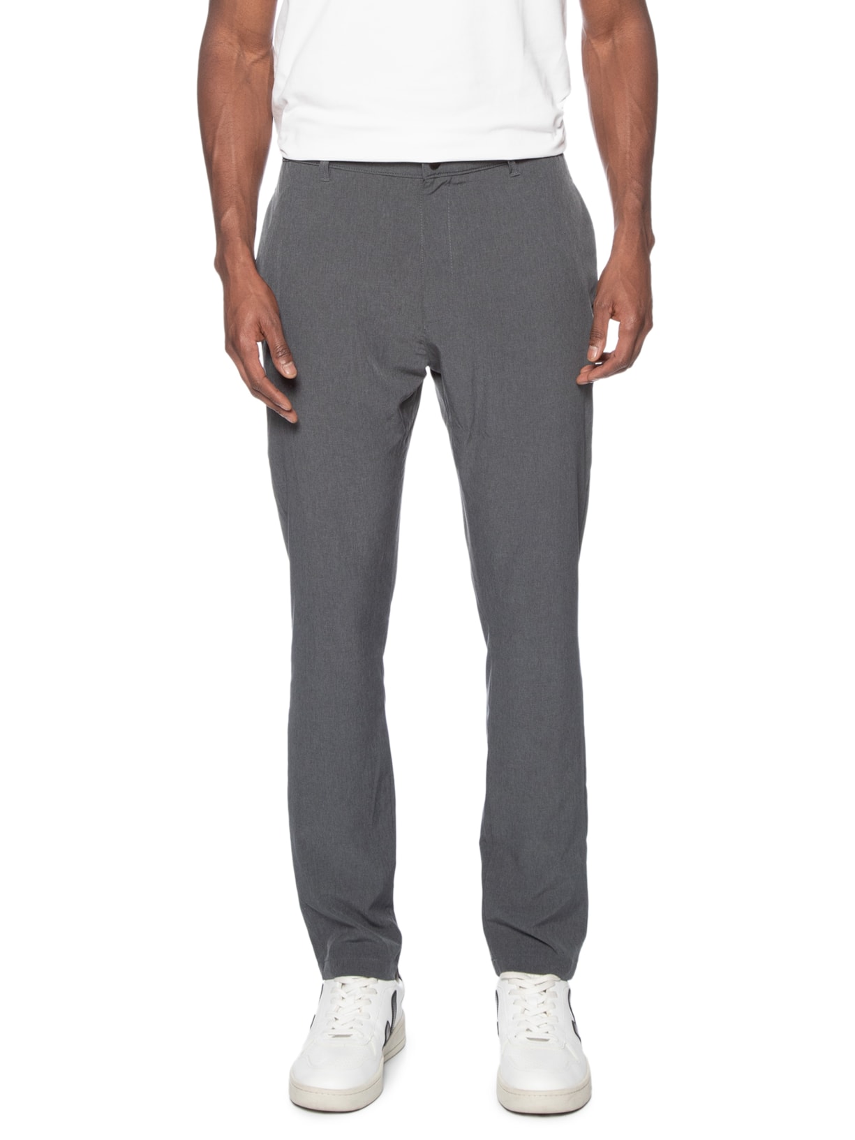 Calça Masculina Tech Slim Cinza  '2 Essential