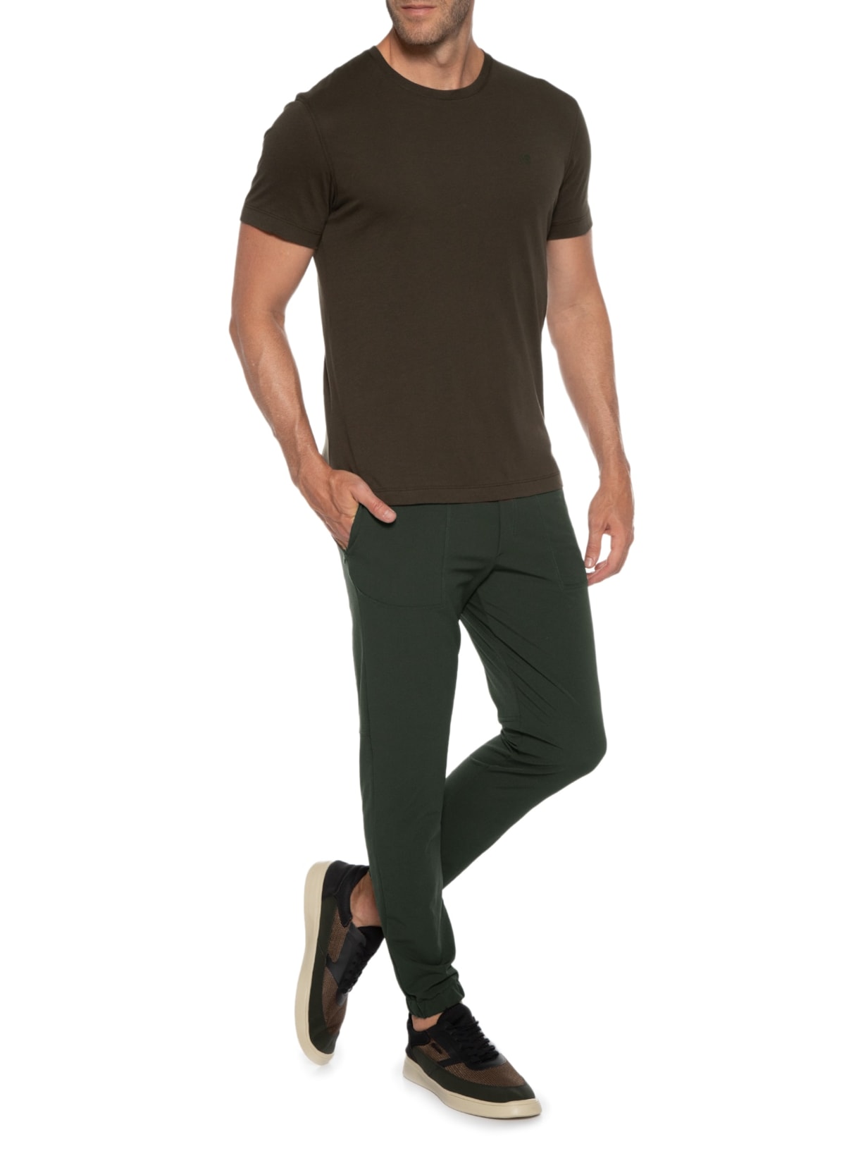 Calça Masculina Techno Flex Com Punho Cinza Jab