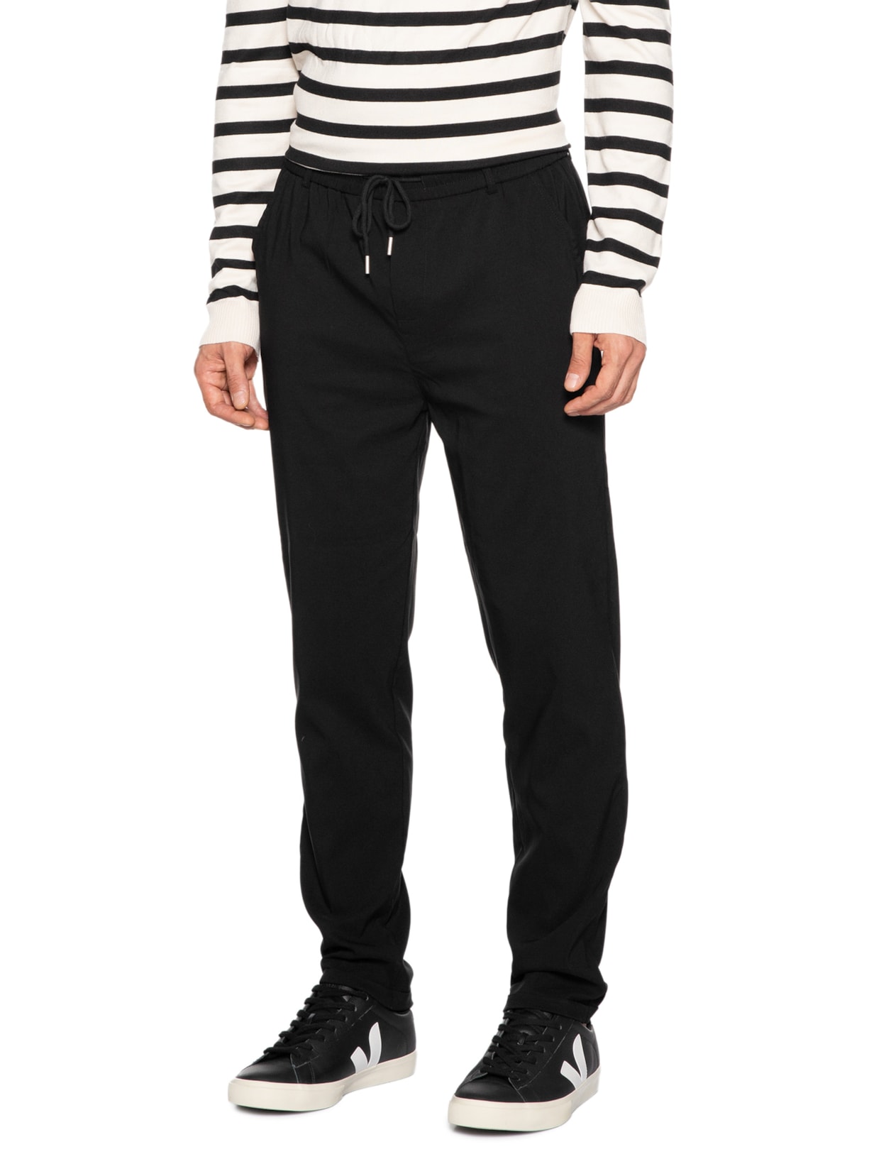 Calça Masculina Tecnológica Comfy Cós Elástico Preto '2 Essential