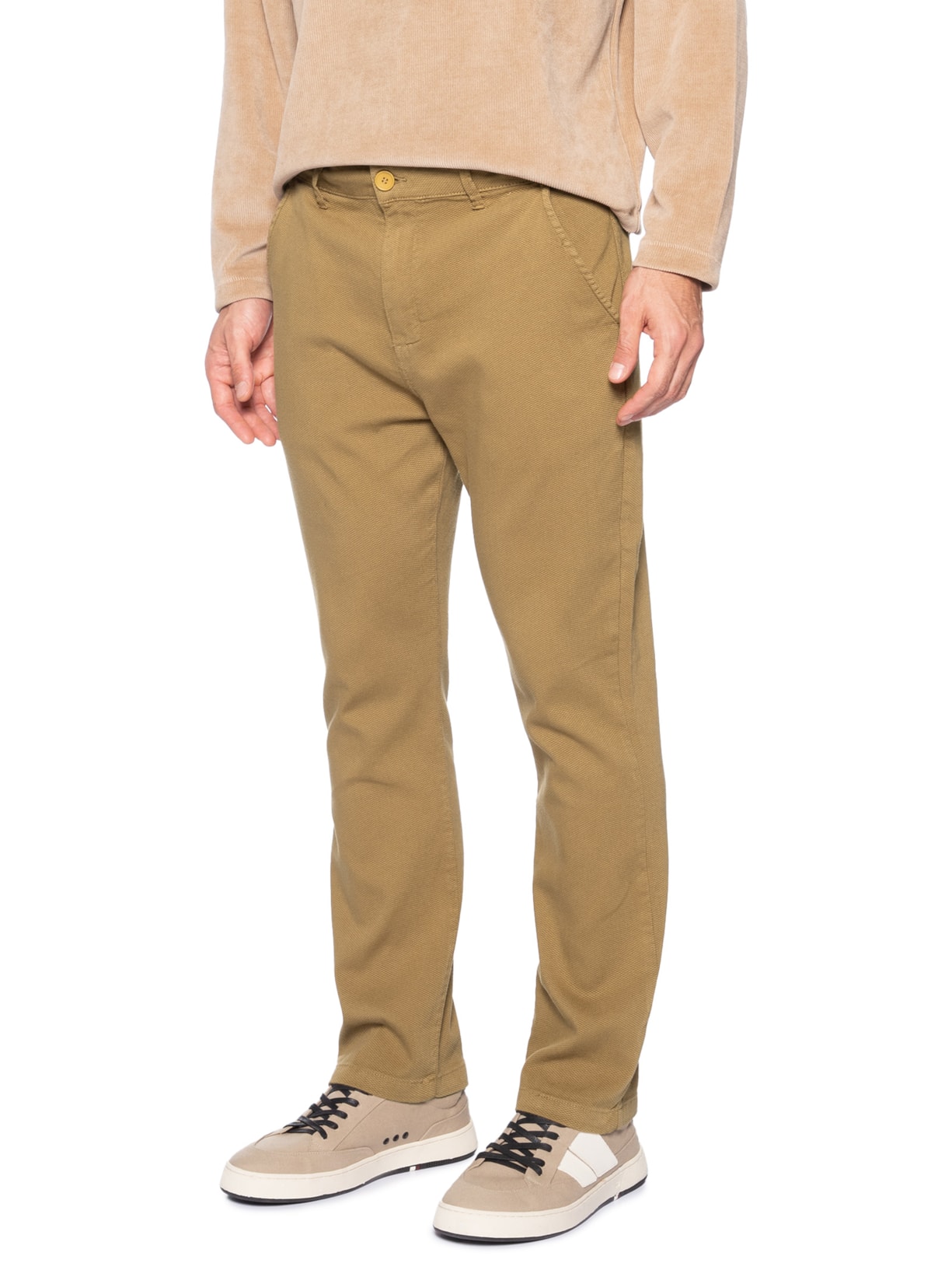 Calça Masculina Texture Comfort Cotton Bege Osklen