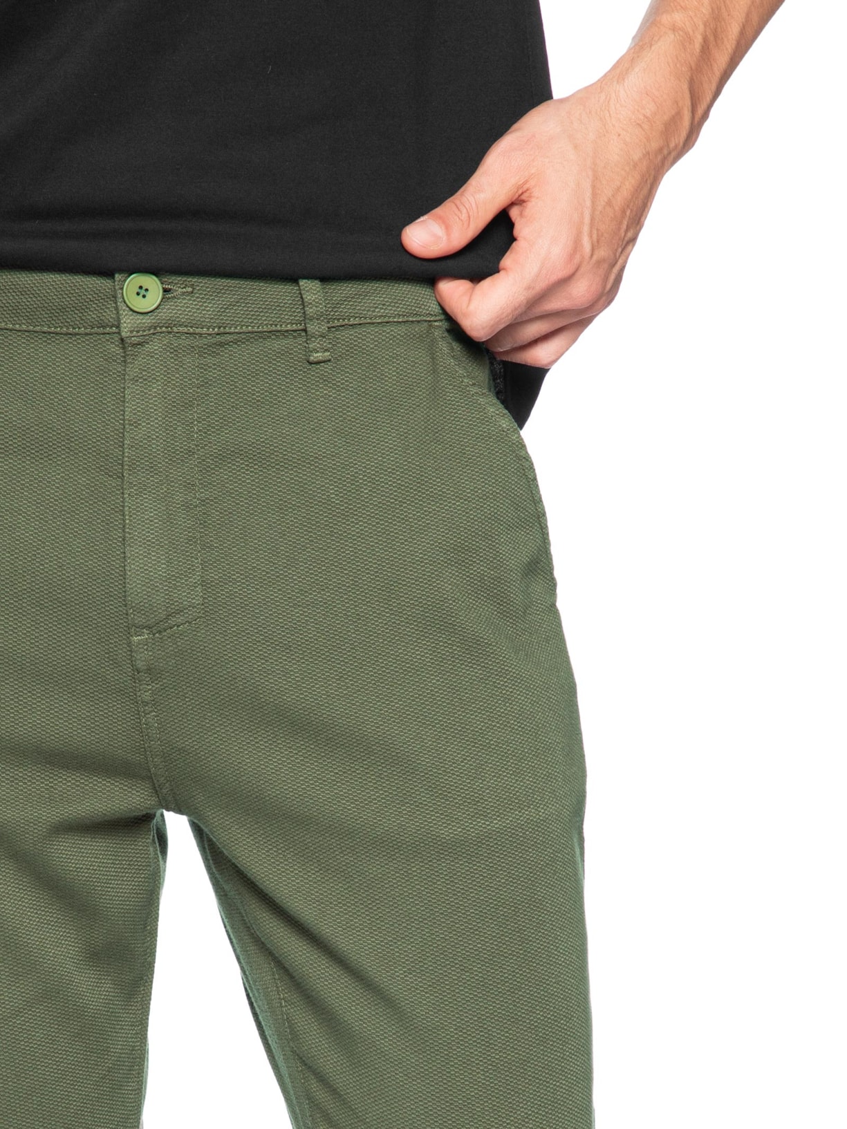 Calça Masculina Texture Comfort Cotton Verde Osklen