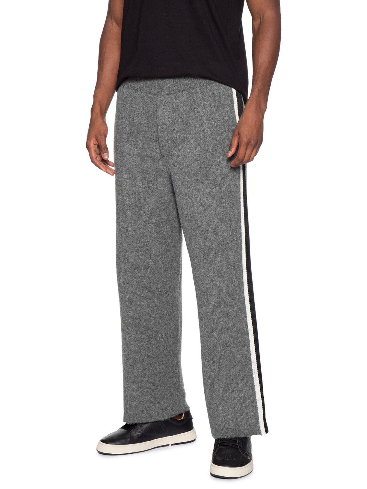 Calça Masculina Tricot Side Tape Cinza Osklen