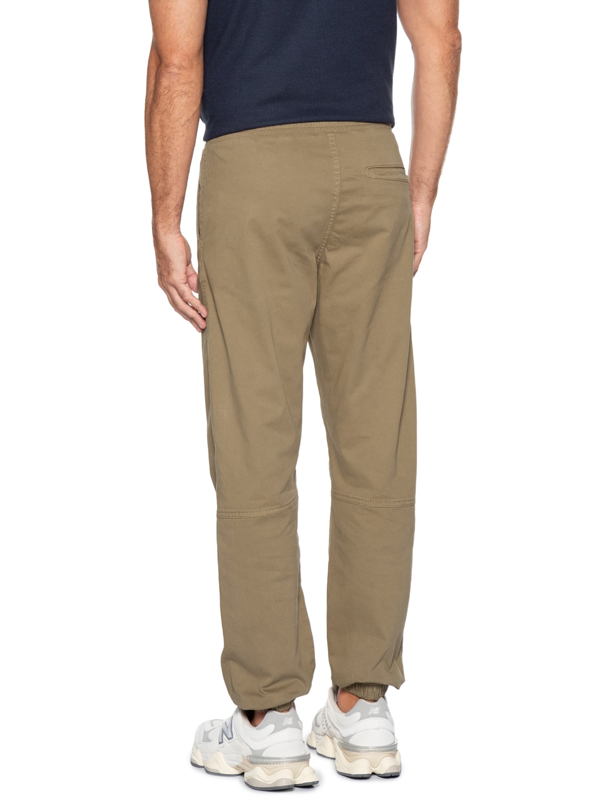 Calça Masculina Troy Cuffed Jogger Moletom Bege Jack & Jones