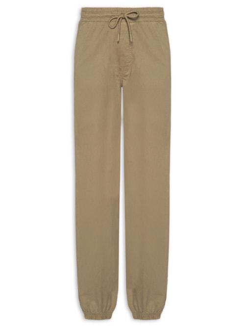 Calça Masculina Troy Cuffed Jogger Moletom - Bege
