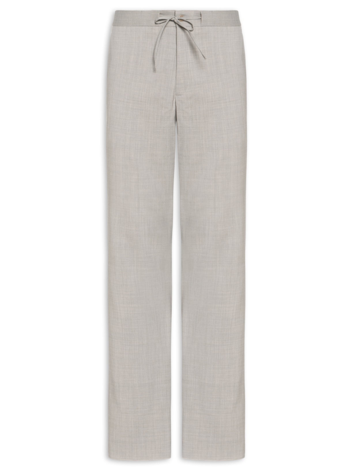 Calça Masculina U18454 Social Cadarço Lã Fria Bege Ricardo Almeida