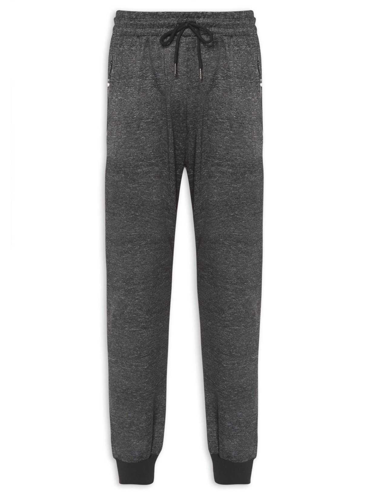 Calça Moletom Jogger Estonado - Preto