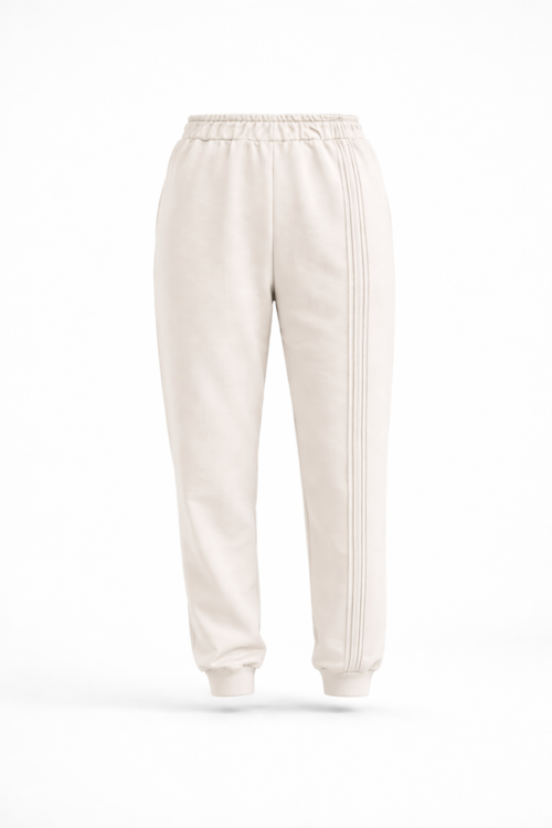 Calça Moletom Linhas Off White - Branco