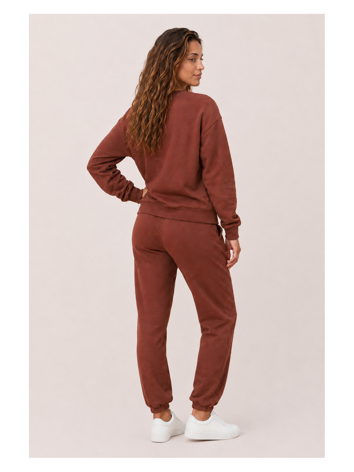 Calça Moletom Linhas Outono Marrom Suntime