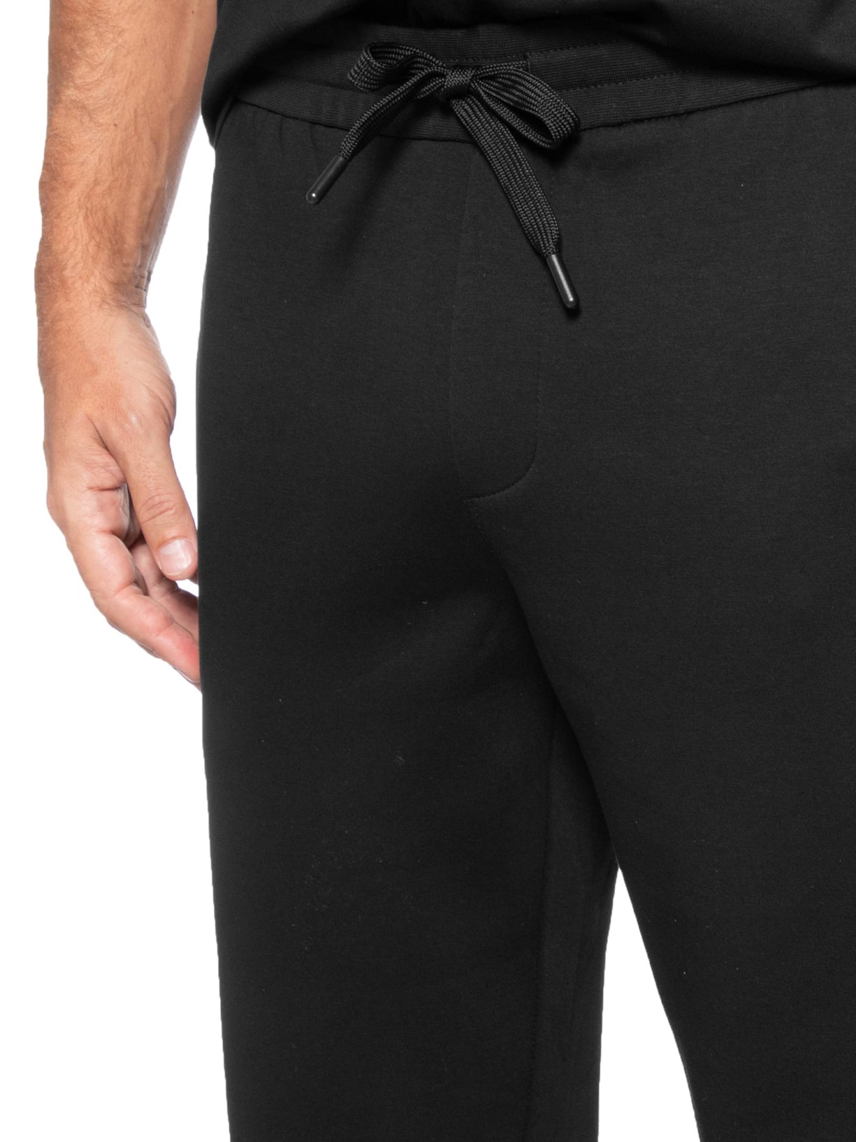 Calça Moletom Masculina AX Bordado Preto Armani Exchange