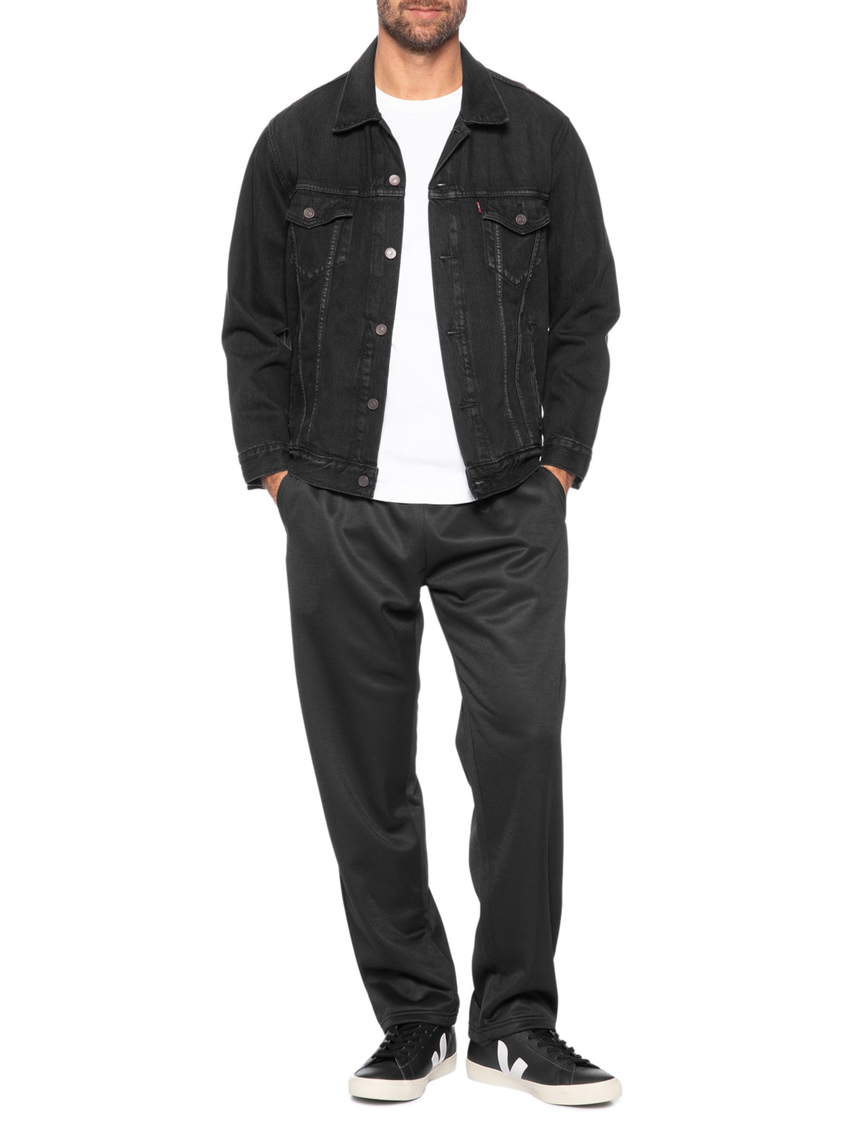 Calça Moletom Masculina Básica Preto Basiq Men