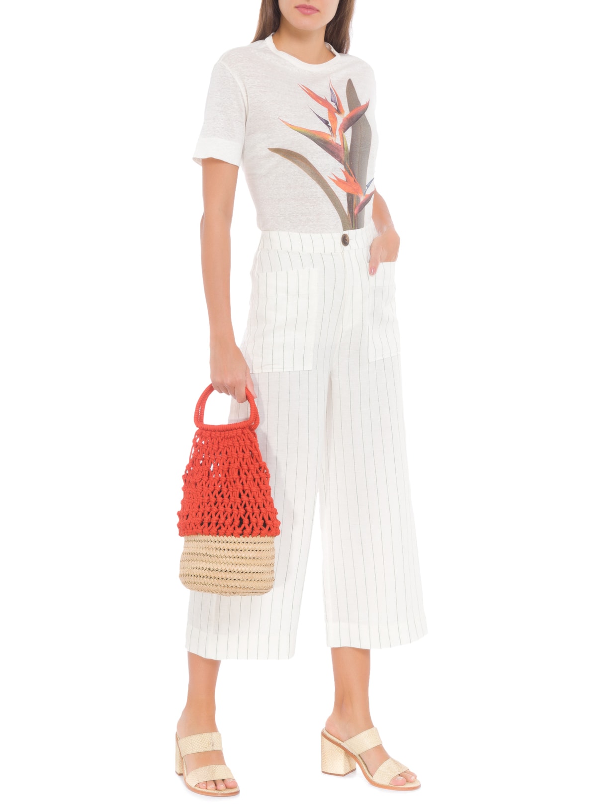 Calça Pantacourt Off White Osklen