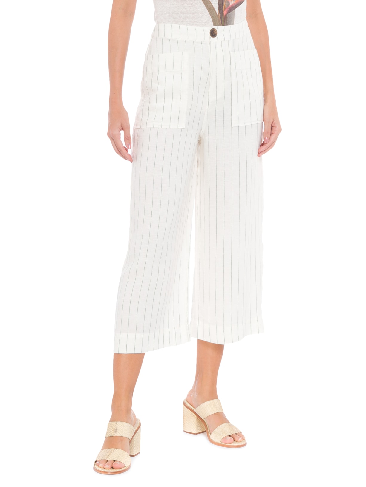 Calça Pantacourt Off White Osklen