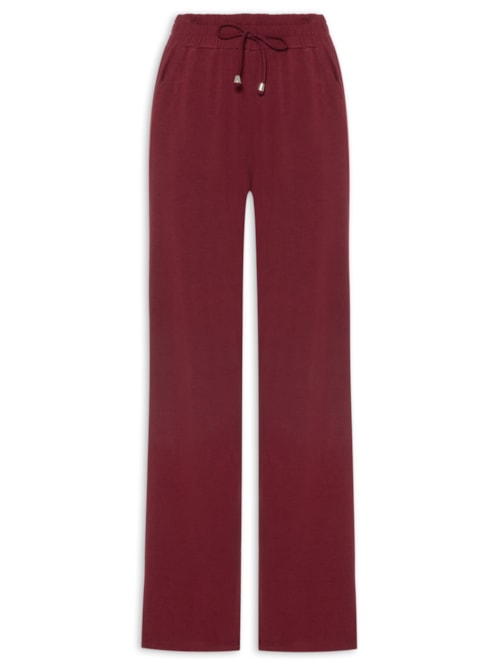 Calça Pantalona com Cordão Feminina – Vermelho