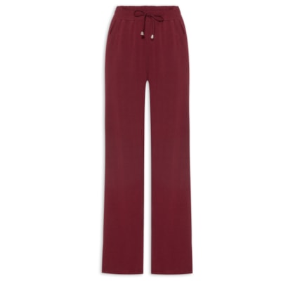 Calça Pantalona com Cordão Feminina - Vermelho