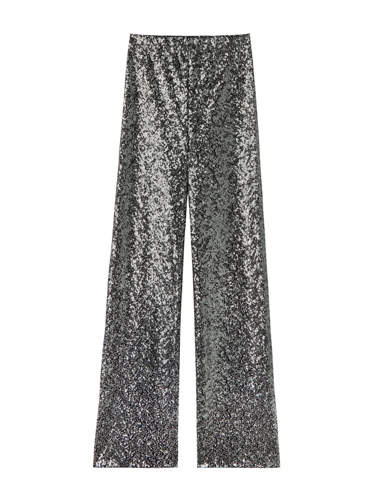 Calça Pantalona Com Paetês - Cinza