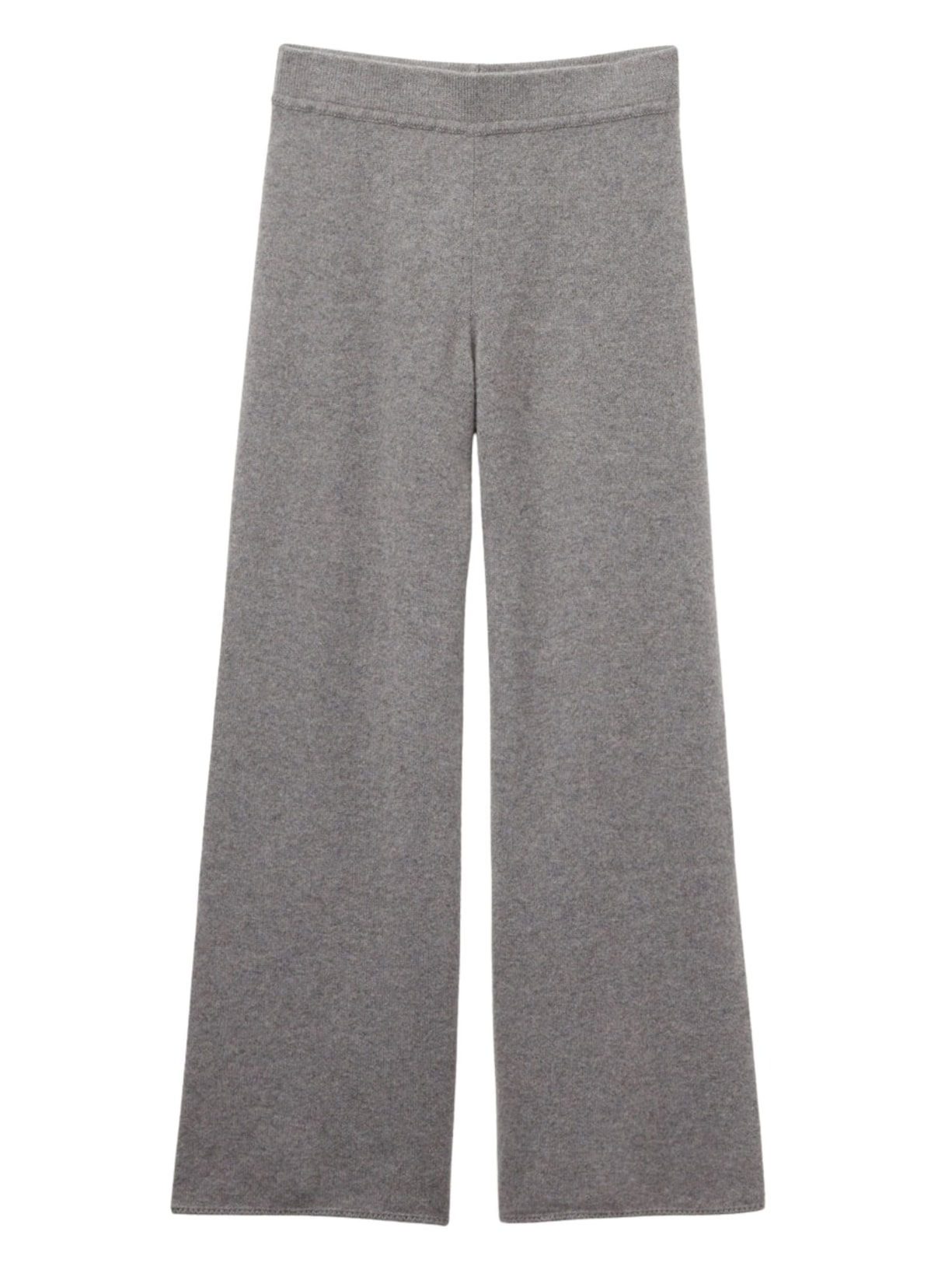 Calça Pantalona Em 100% Cashmere - Cinza