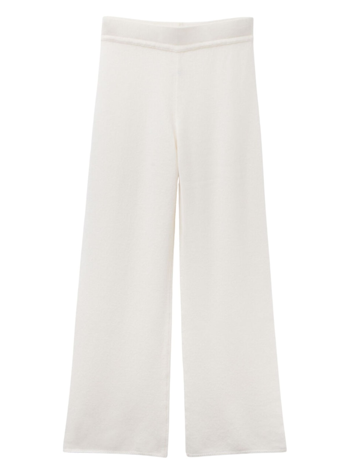 Calça Pantalona Em 100% Cashmere Marfim Intimissimi