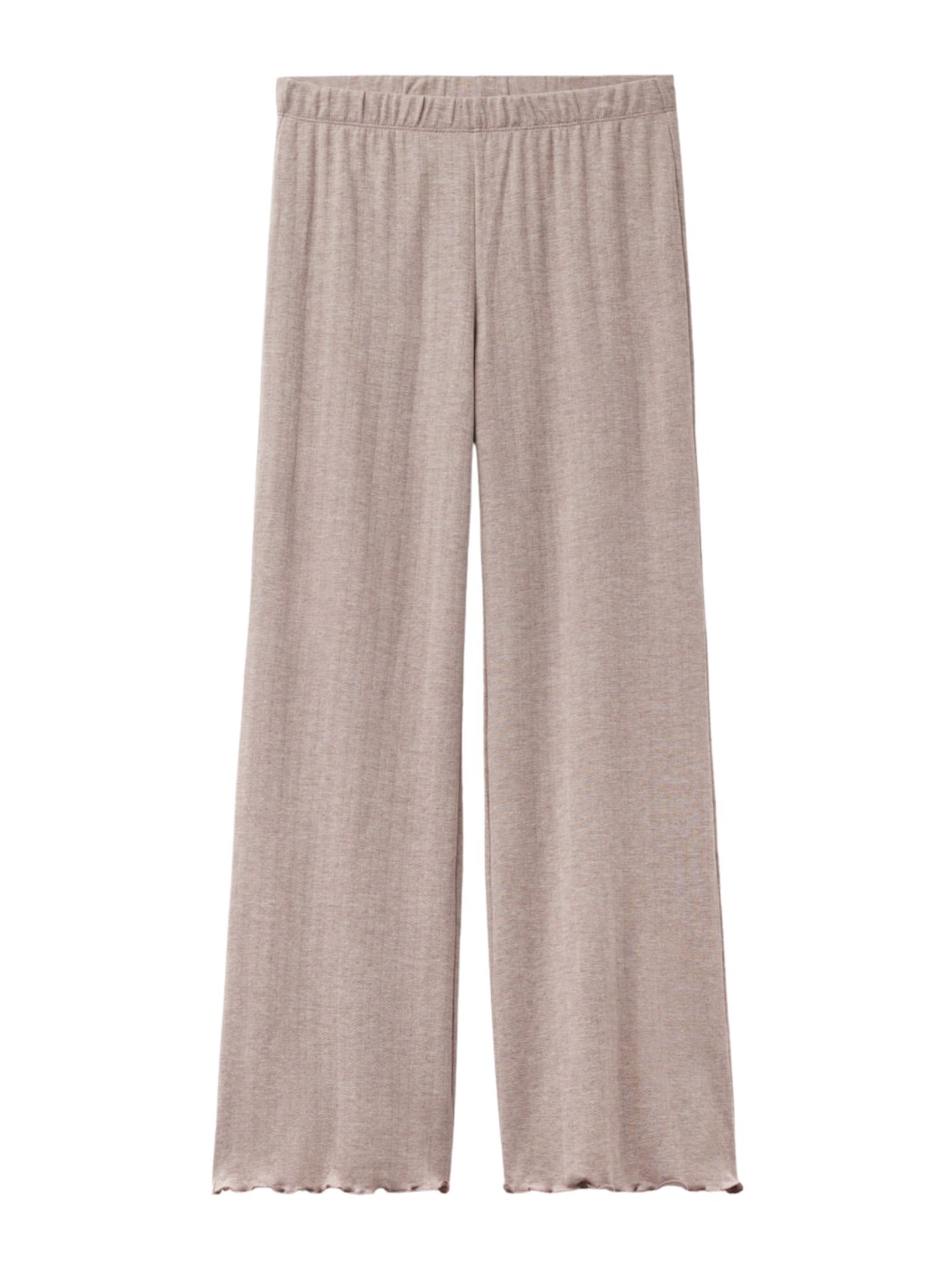 Calça Pantalona Em Modal Com Cashmere Luxury Softness - Marrom