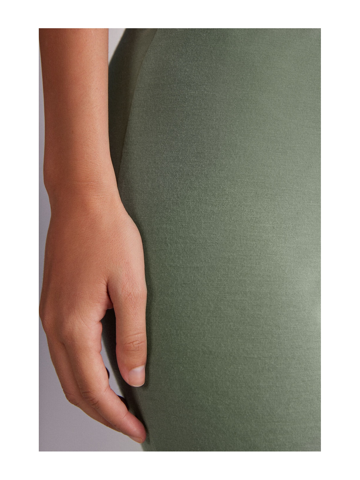 Calça Pantalona Em Modal Verde Intimissimi