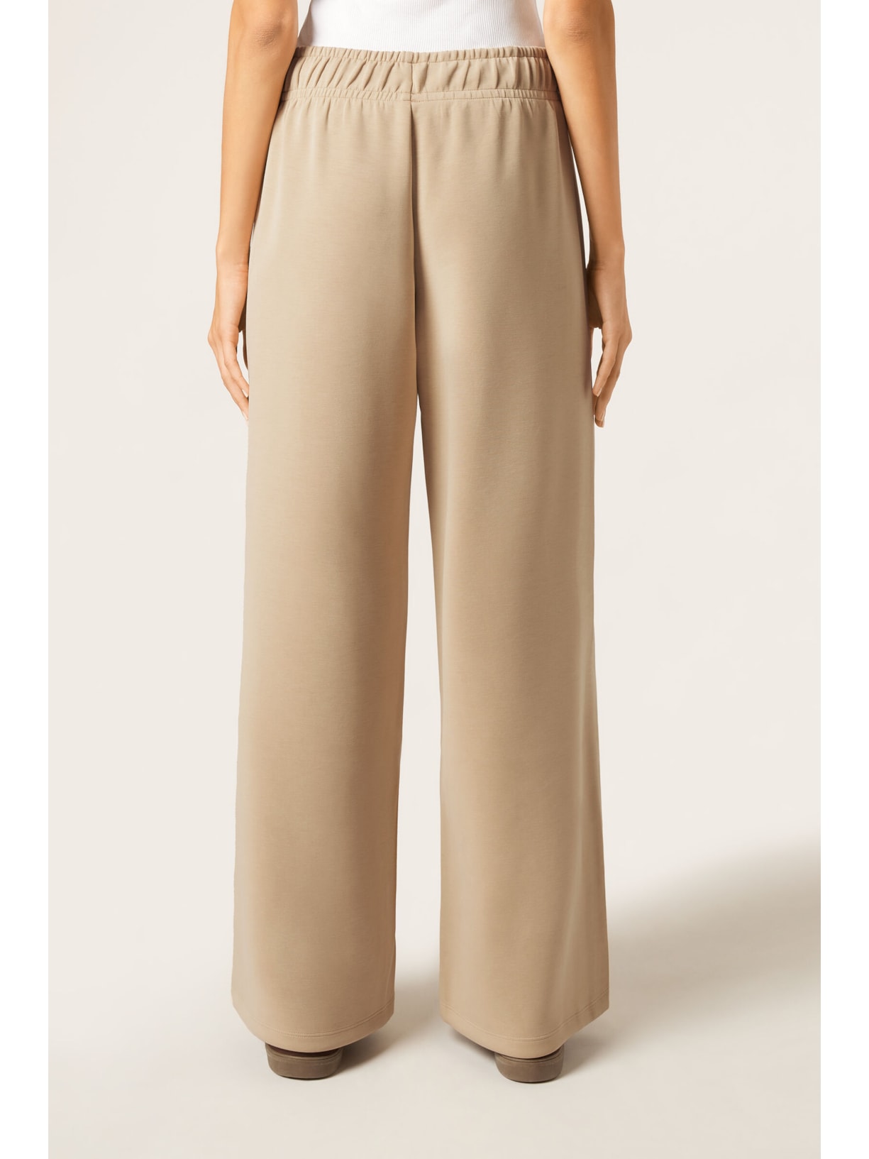 Calça Pantalona Luxe Lounge Bege Calzedonia