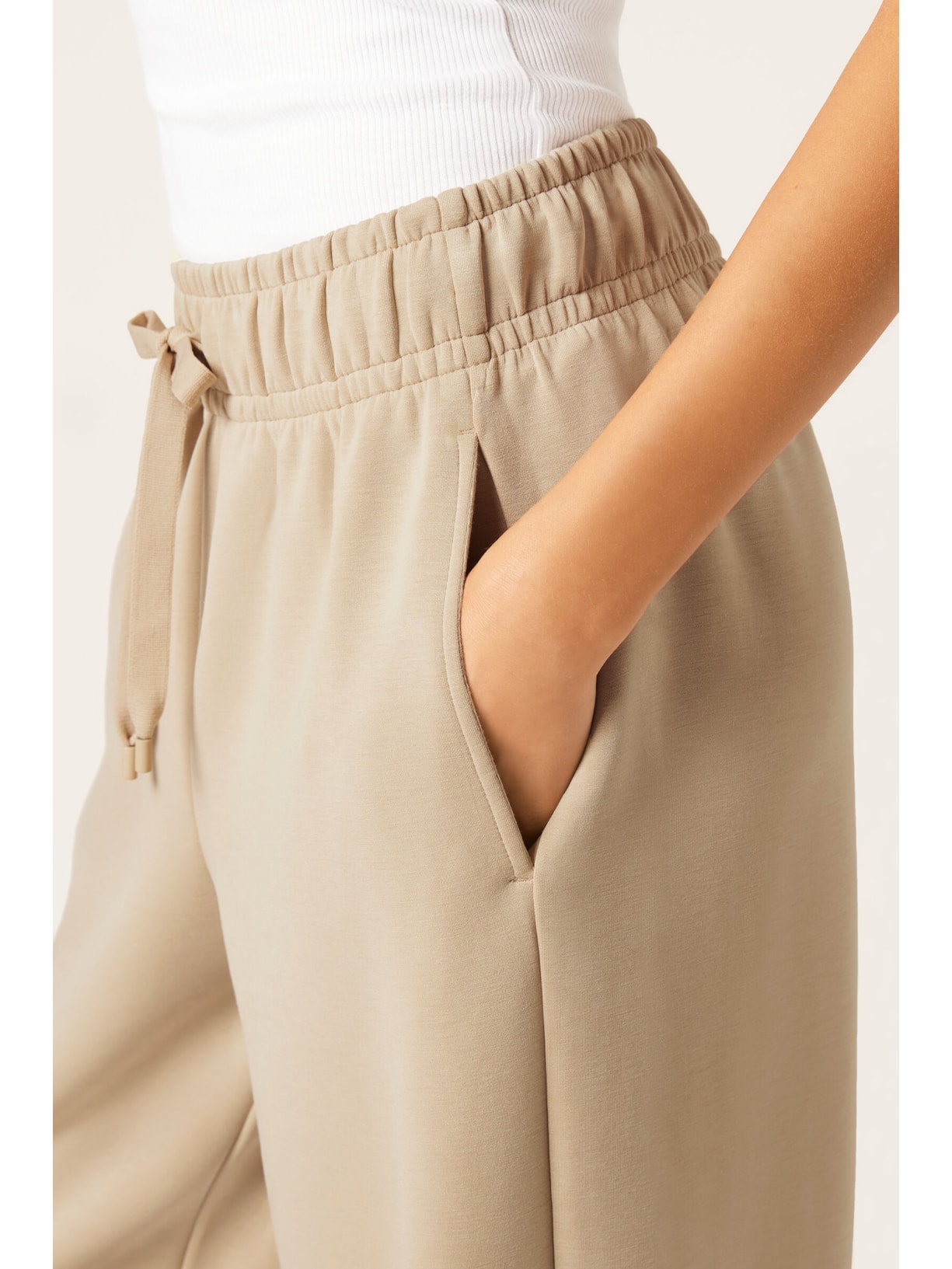 Calça Pantalona Luxe Lounge Bege Calzedonia
