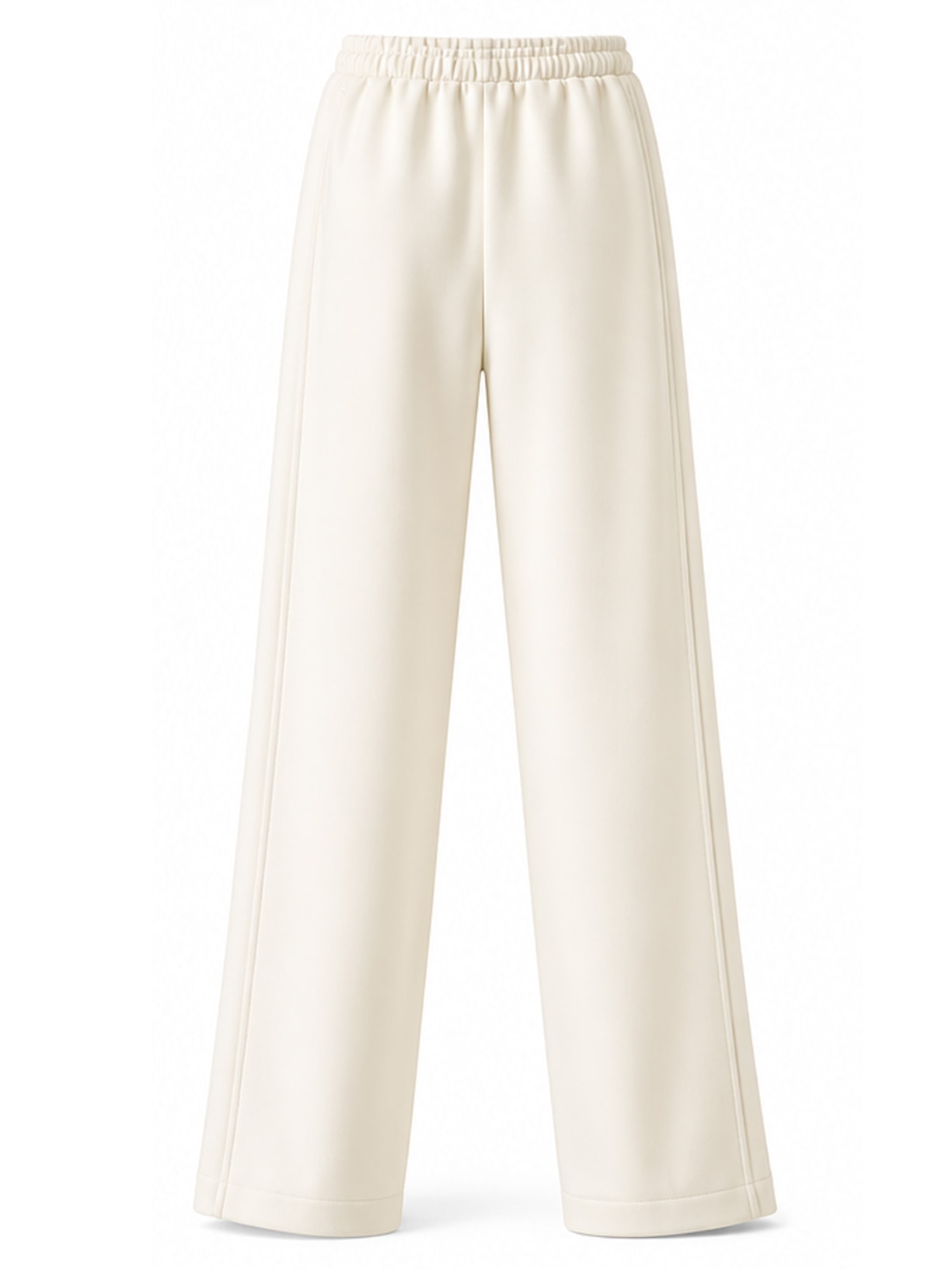 Calça Pantalona Moletom Linhas Off White Branco Suntime