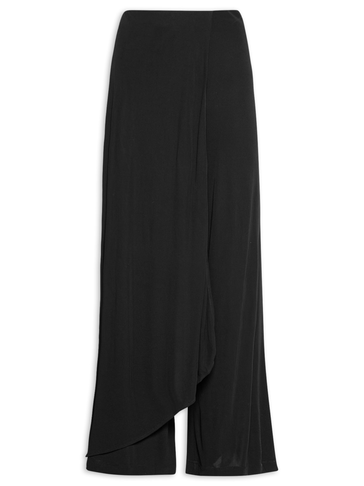 Calça Pantalona Transpasse Preto Maria Filó
