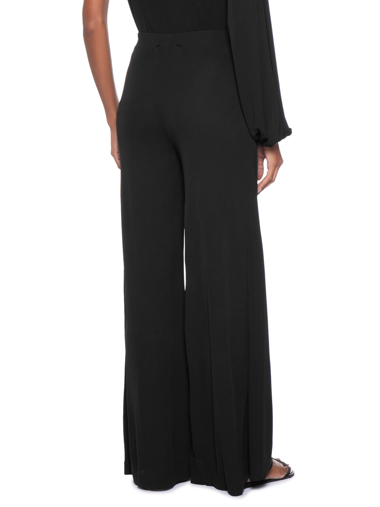 Calça Pantalona Transpasse Preto Maria Filó