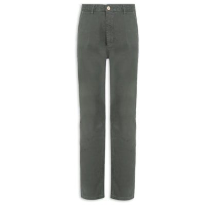 Calça Reta Casual Masculina - Cinza