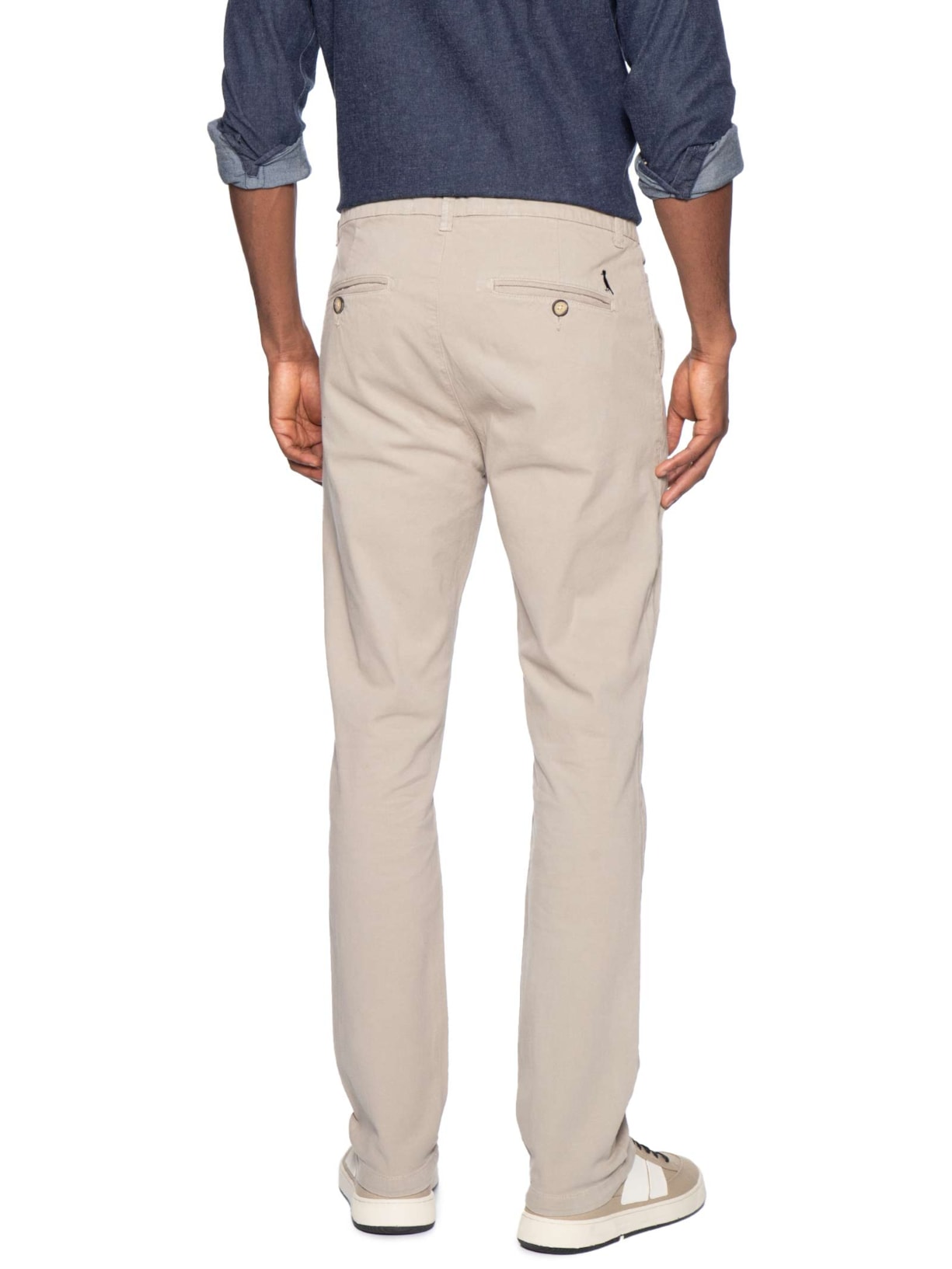 Calça Reta Casual Masculina Iron Cinza Reserva
