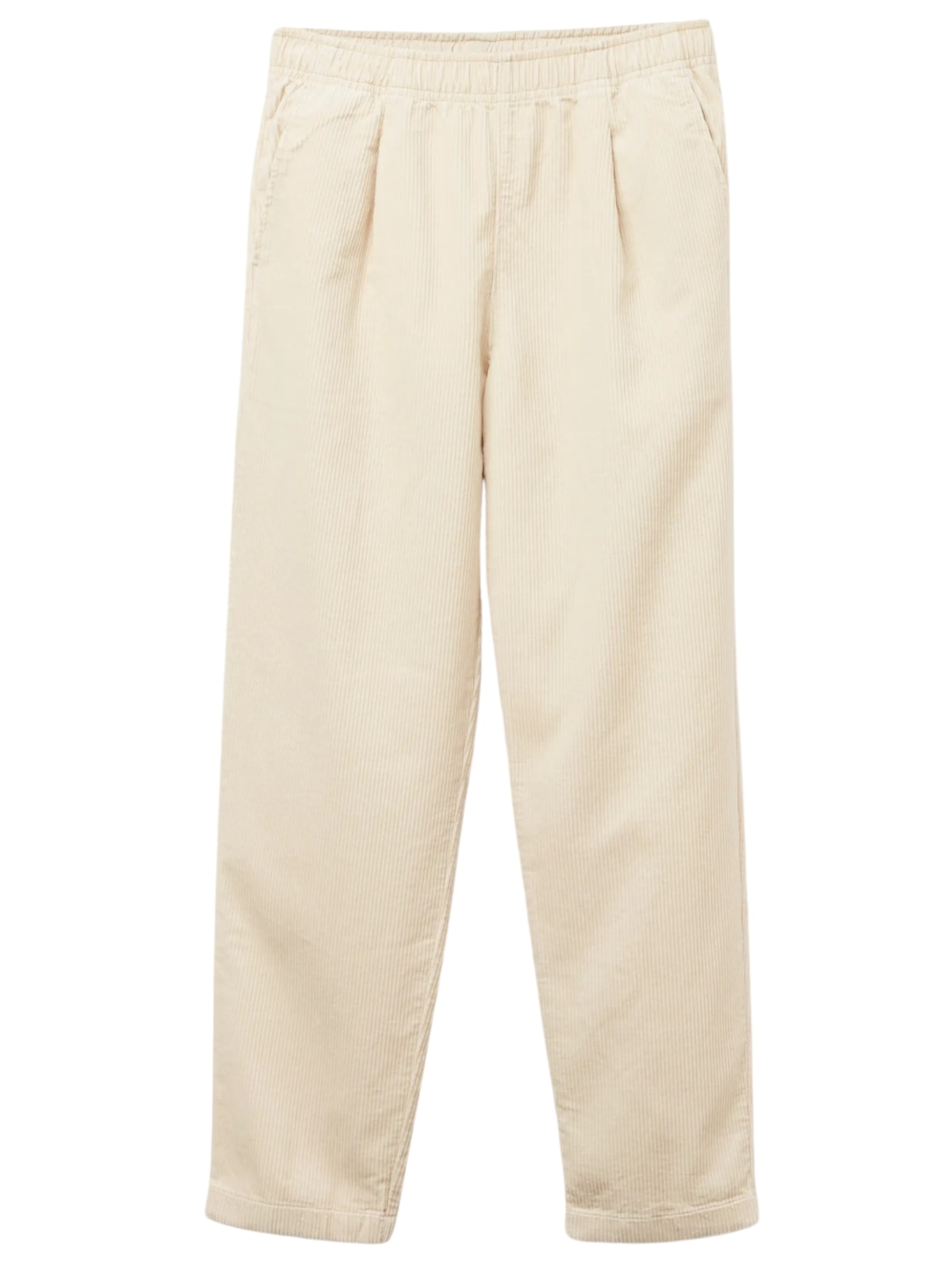 Calça Reta Em Bombazine - Off-White