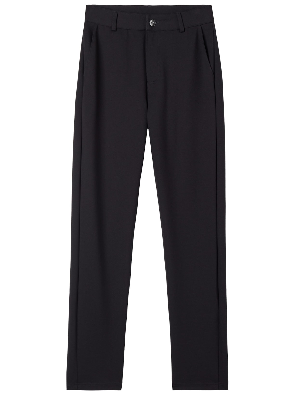 Calça Reta Em Malha Milano - Preto