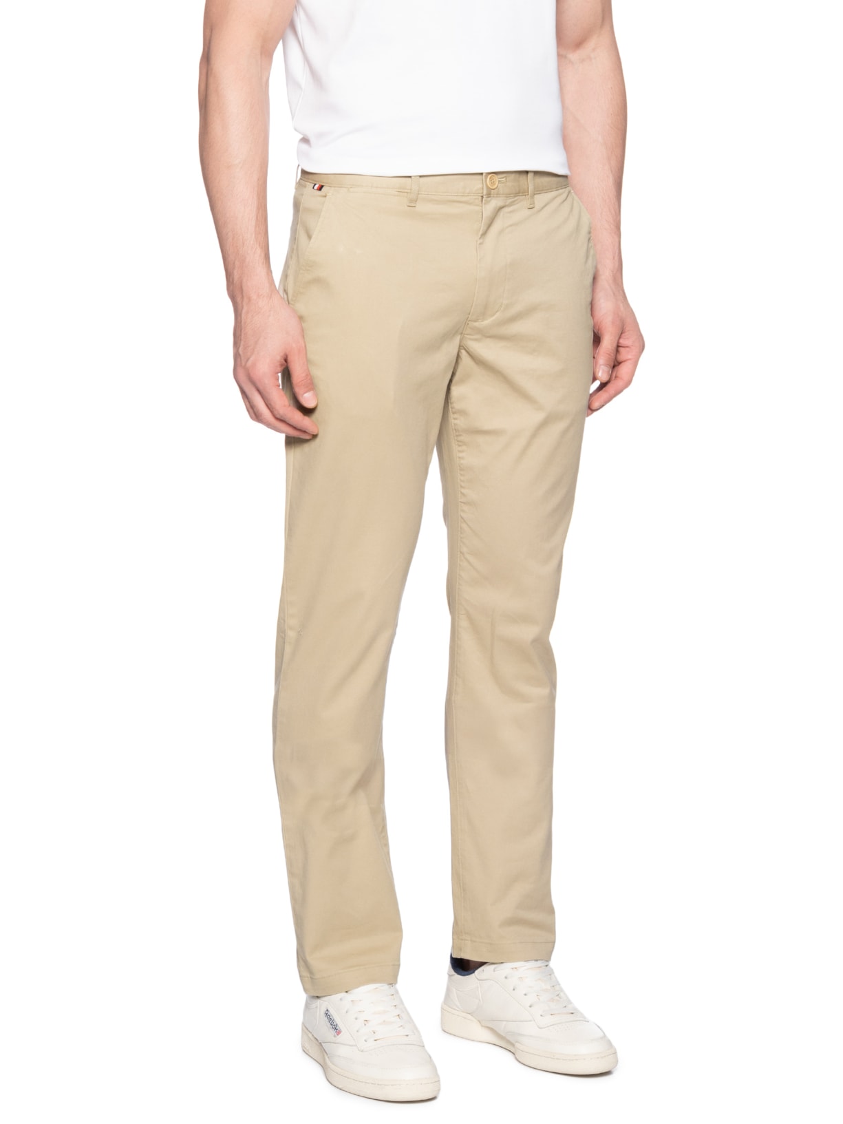 Calça Reta Essential Core Denton Bege Tommy Hilfiger