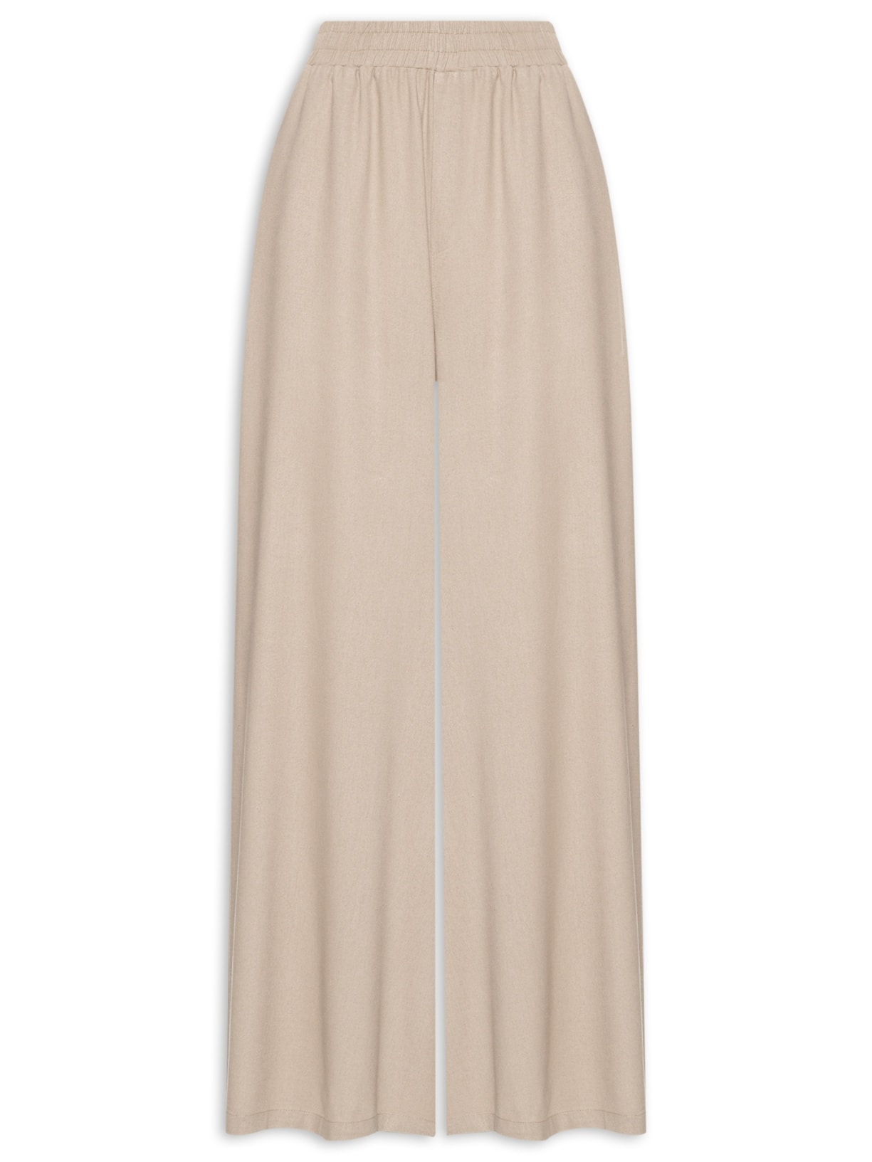 Calça Reta Fendi Com Linho Marília