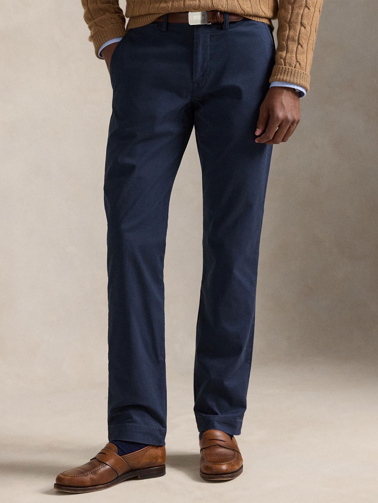 Calça Reta Jeans Masculina Reta STFBEDFORDP-FLAT-PANT Stretch Twill Azul Polo Ralph Lauren