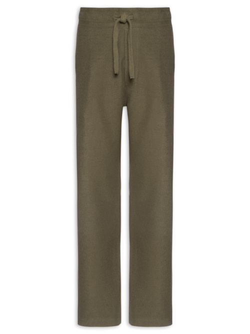 Calça Reta Masculina Basic Canelado - Marrom