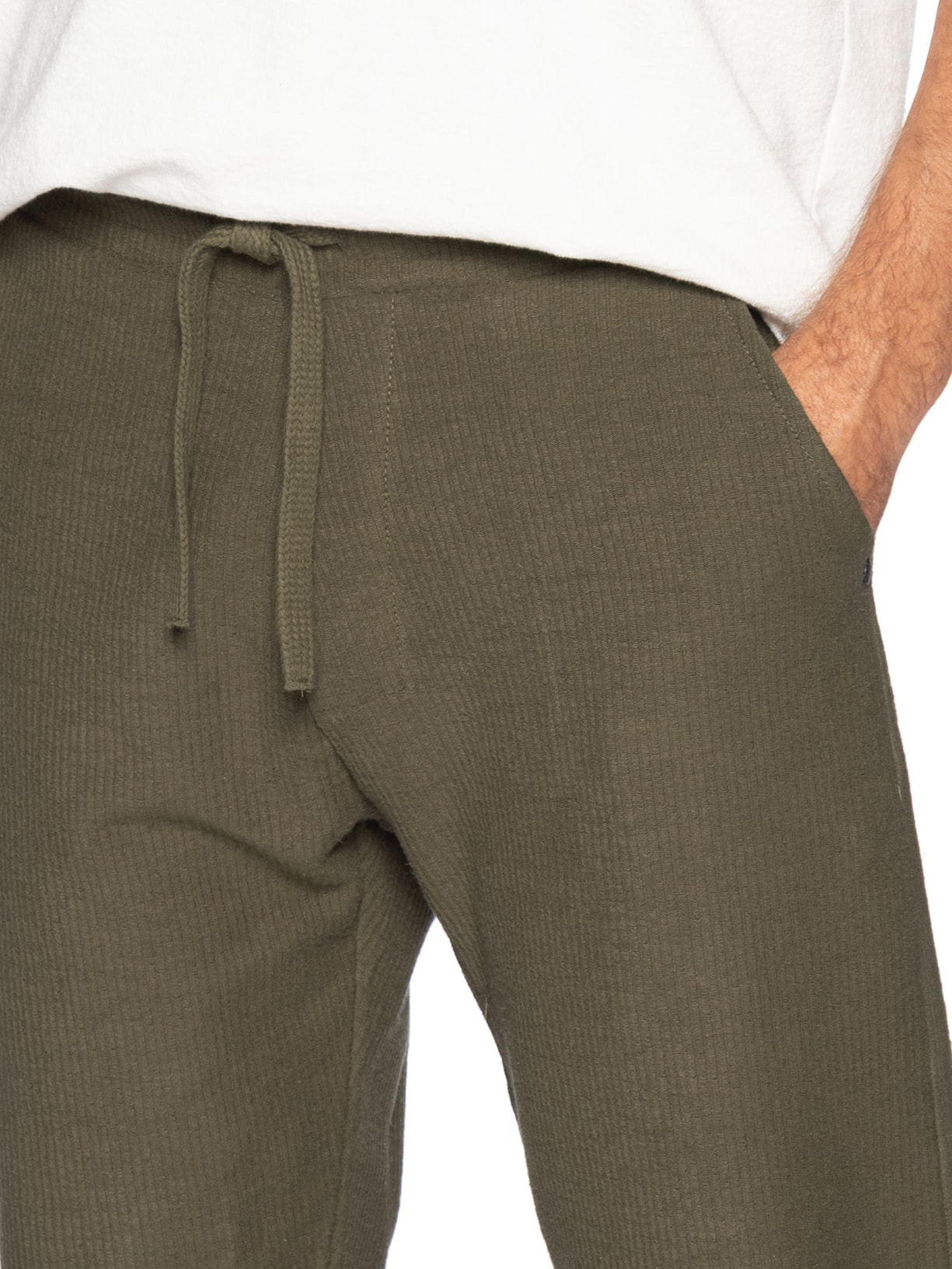 Calça Reta Masculina Basic Canelado Marrom Osklen