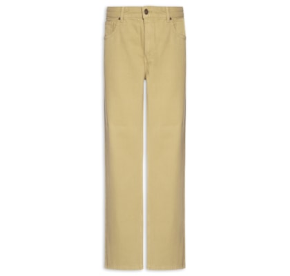 Calça Reta Masculina Comfort de Sarja - Bege